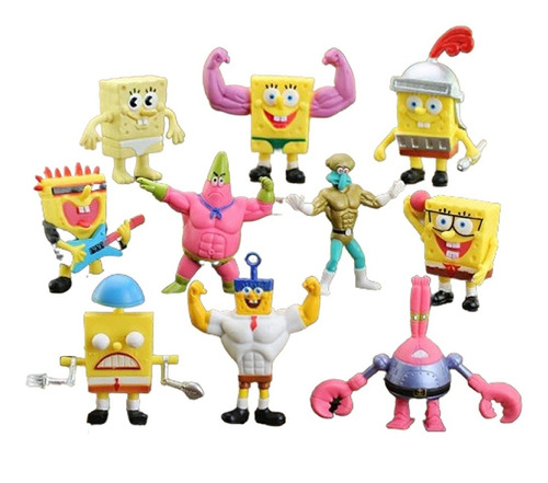 Bob Esponja Set De 10 Figuras