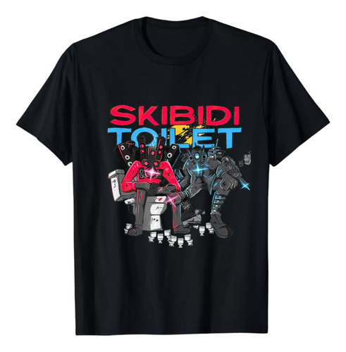 Camiseta Skibidi Toilet Letters Playera Para Niños Y Adultos