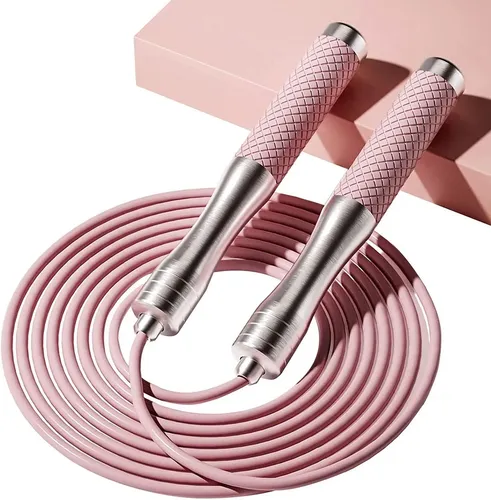 Cuerda De Saltar Pesada 1.5LB Para Fitness: Quema Calorías Y Tonifica Cuerpo Entero Con Mancuernas De Metal