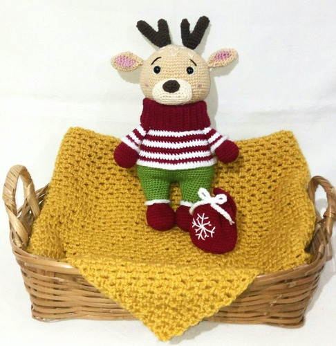 Amigurumi Serafín Reno Bebé - Coleccionable - Hecho A Mano