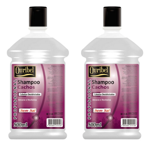 Shampoo Ouribel Cachos 500ml - Kit C/2un