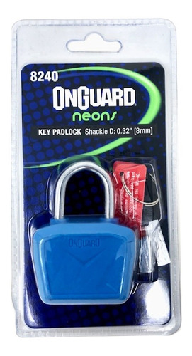 Candado De Seguridad Onguard  Neon Padlock 8 Mm 