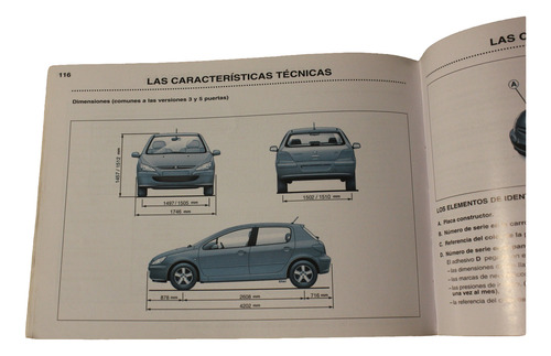 Peugeot 307 3/2004 Manual Del Usuario (Usado)