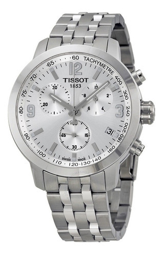 Relógio Tissot Prc200 T055.417.11.017.00 Branco Aço Cor Da Correia Prateado Cor Do Bisel Prateado Cor Do Fundo Prateado