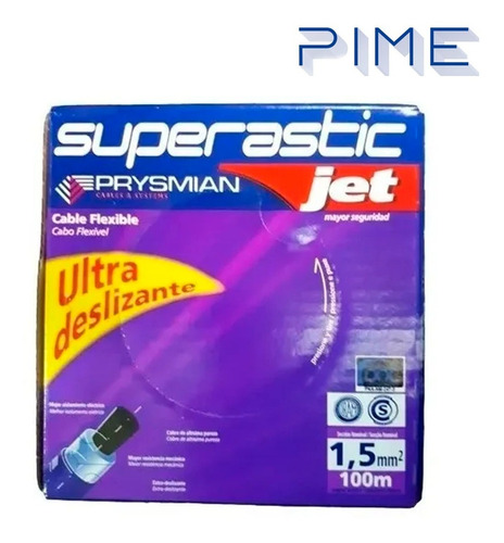 Cable Unipolar 1,5mm Pirelli Prysmian Superastic Marro X100m