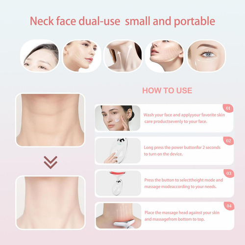 Terapia De Luz Roja Para Cara Y Cuello, Varita Facial Led 7