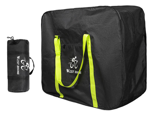 Bolsa De Transporte Plegable Para Bicicletas Caja S Verde