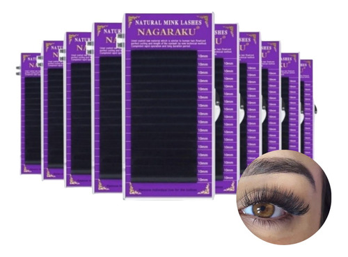 Pestañas Nagaraku Original Volumen Blister Morado 8-15 0.07d