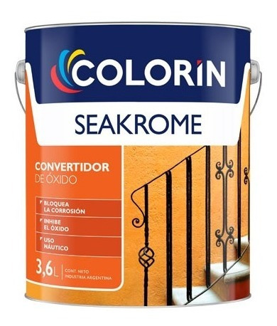 Imagen 1 de 7 de Colorin Seakrome Convertidor De Oxido Naranja 3.6 L Ogus