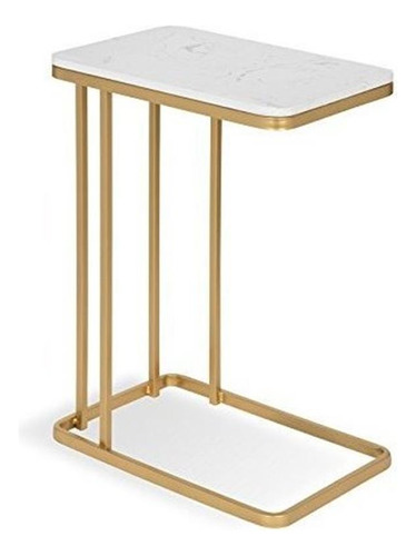 Kate And Laurel Credele Modern-glam Sofa Side C-table Con Ba