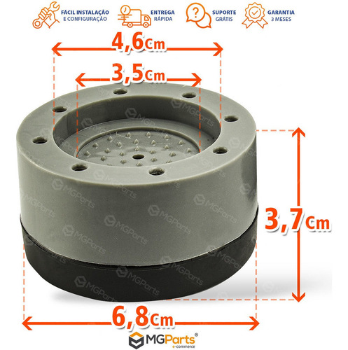 Kit 4 Pés Ajustável Fixadores Lava E Seca LG 17k Wd17bv2s6b