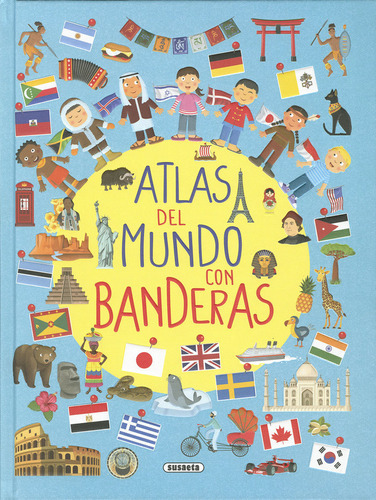 Libro Atlas Del Mundo Con Banderas - Aceti, Laura