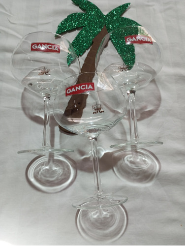 3 Copas De Cristal De Aperitivo Gancia Original C/u $ 790