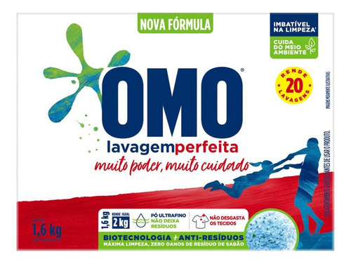 Omo Lavagem Perfeita Sabão Em Pó Caixa 1.6kg