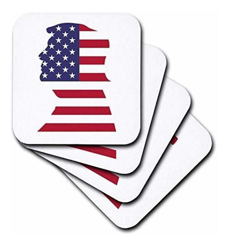 3drose Stripes Patriotic Soft Coasters