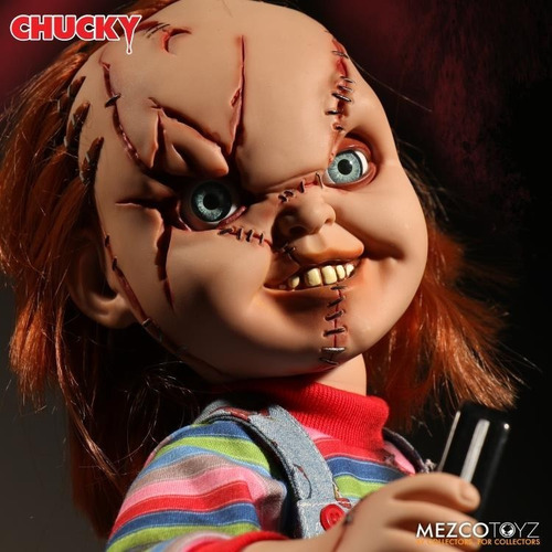 Chucky Scarred Mega Scale Mezco Child's Play Habla Frases