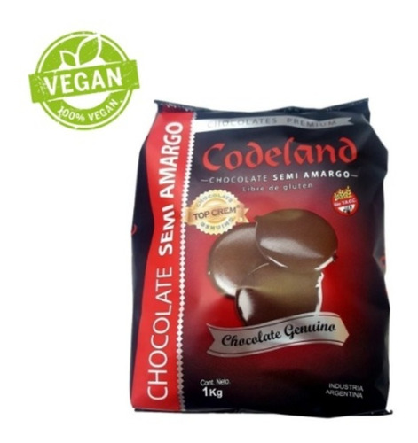 Chocolate Cobertura Codeland Semiamargo X 1kg X 1