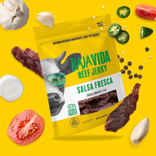 Baja Beef Baja Vida Salsa Fresca Beef Jerky - Paquetes De Bo