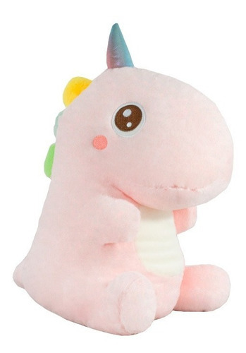 Dinosaurio De Peluche Dinobaby Juguete Infantil Dino Bebé Color Rosa