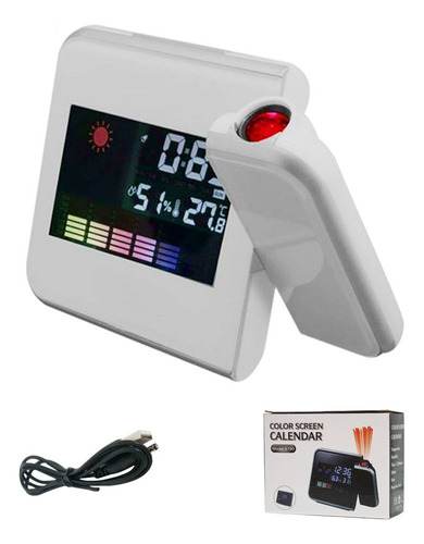 Led Digital Proyección Reloj Alarma Temperatura Termómetro