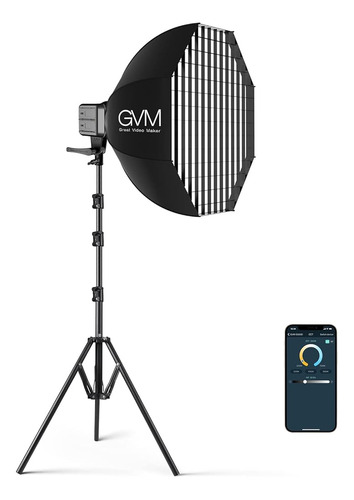 Gvm Sd80d 80w Led Video Light Kit Con Softbox, Bowens Mount,