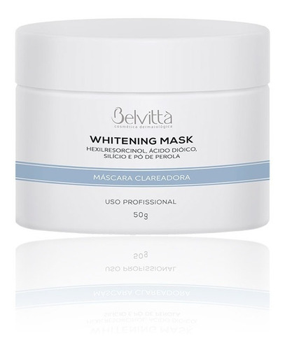 Whitening Mask 50g Belvittà Máscara Clareadora Pó De Pérola