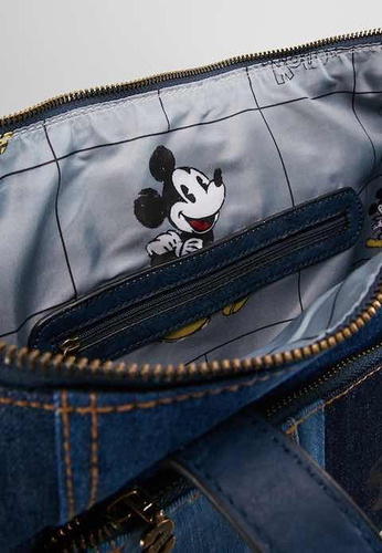 & Cartera Desigual Nueva Mickey Jeans Con Envío