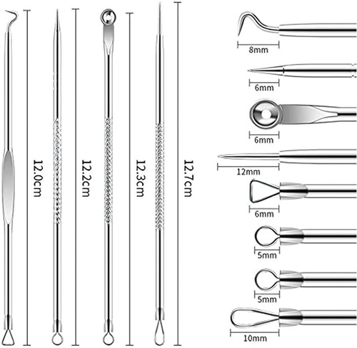 Removedor Extractor Puntos Negros Acné Espinilla Kit 4pz