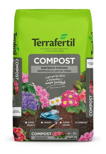 Compost 20 Lts Tierra Fertil Alimento Suelos Valhalla Grow