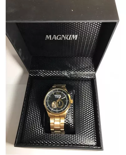 Relógio Masculino Magnum Automático MA33862A Dourado no Shoptime