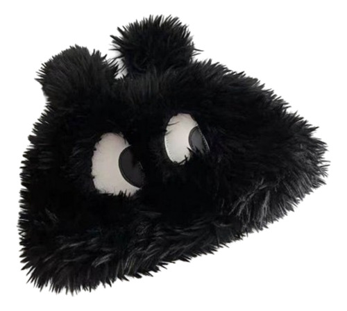 Gorro Kawaii Super Peludo Negro