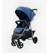Comprar Cochecito Bebe Reforzado Con Manillar Rebatible - Tinok Color Azul Chasis Negro