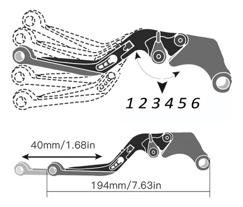 Palancas De Manija Plegables Ajustables For Yamaha Mt01