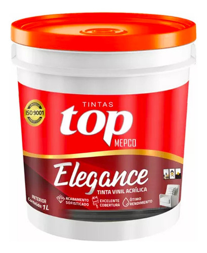 Tinta Acrílica Elegance Pêssego 1l Qualidade & Economia