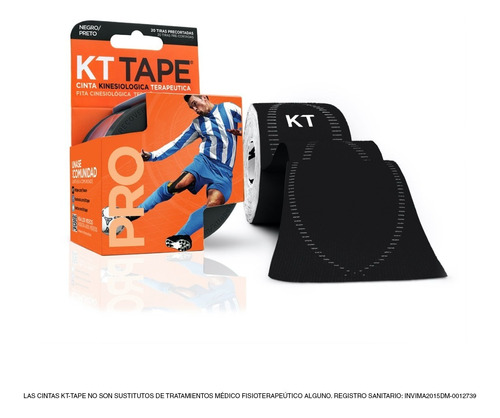 Cinta Kt Tape Sintética Color Negro