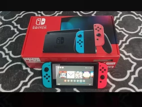 Nintendo Switch V1 DESBLOQUEÁVEL - Azul Neon / Vermelho Neon