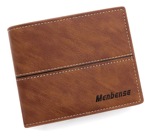 Monedero De Cuero Masculino Impermeable De 3 Pliegues, Color