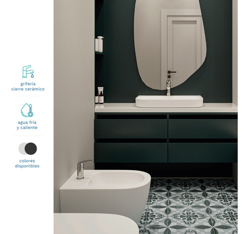 Griferia Monocomando Bidet Vasser Kassia Cromado Baño