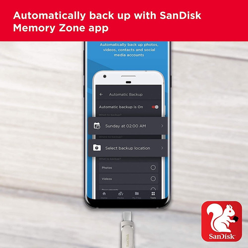 Imagen 3 de 5 de Pendrive Sandisk Ultra Dual Luxe 1 Tb Usb A Usb C Mac iPad