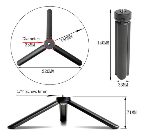 -. Trípode De Aluminio Con Proyector, Mini Trípode, Trípode
