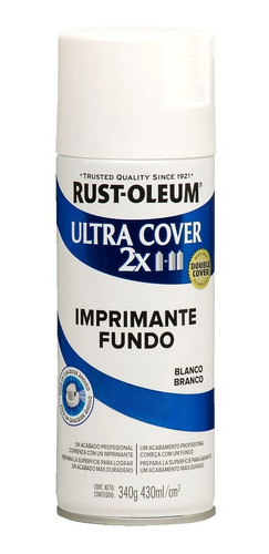 Aerosol Ultra Cover Primer Imprimante Rust Oleum 340g - Imagen Pinturerias - Color Blanco