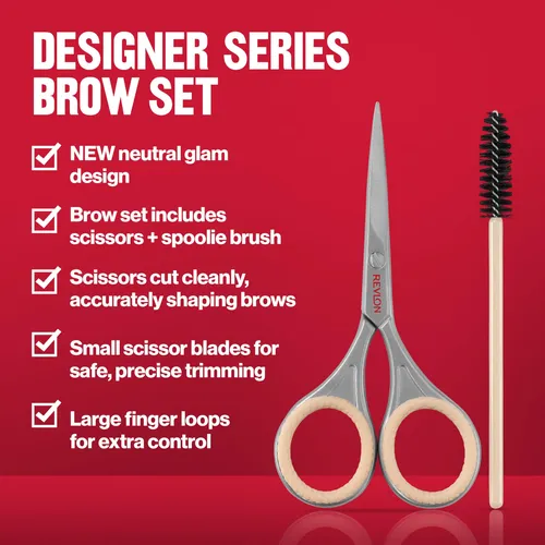 Set Revlon Designer Series, Kit Para Recortar Cejas Y Dar Fo