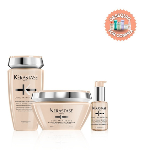 Kit Kerastase Curl Manifesto: Bain + Masque + Serum + Regalo