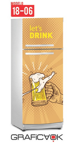 Heladera Vinilio Decorativo Lets-drink