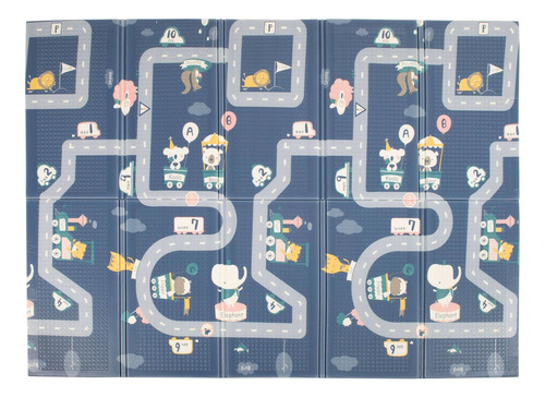 Tapete Tatame Infantil 1,5x2m Estrada Dinossauro Kapazi MRPLKAPDPDOBEST Bege