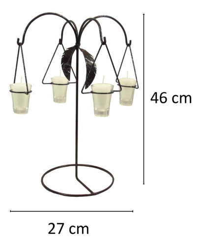 Pedestal Coqueiro Decorativo Porta Vela Candelabro Castiçal