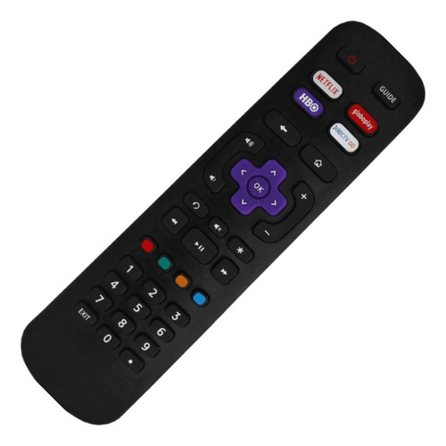 Controle Remoto Compatível Smart Tv Roku Fbg 9185 + Pilhas