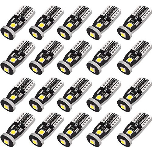 20pcs T10 194168 2825 W5w 3smd Bombillas Led Blanco 600...