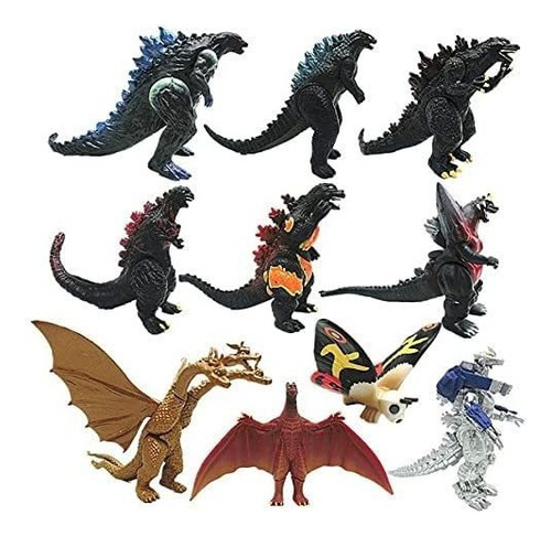 10 Figuras De Acción Mini Godzilla Toys