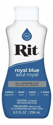 Azul Real Rit Dye Lquido8oz. 1pcs Sku  637625ma